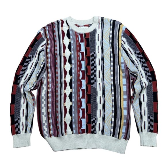 PACSUN 3D Knit Sweater Vintage Style Cosby Coogi Small - Picture 1 of 7
